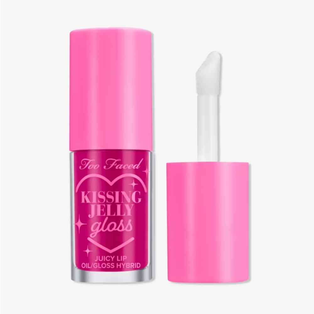 TOO FACED Kissing Jelly Hydrating Lip Oil Gloss-Raspberry. NEW!
